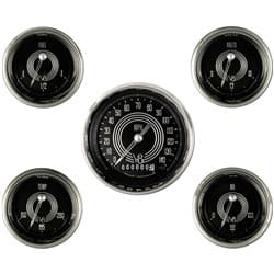 V8 SPEEDSTER 5 GAUGE SET KMH  3-3/8 , 2-1/16 CLASSIC - V8SR00SHC
