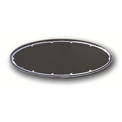 BRAKE PEDAL PAD ELLIPTICAL RUBBER & CHROME CLAYTON - BP-302