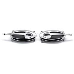 DOOR HANDLES ELLIPTICAL CHROME  BALL END W/INSERTS CLAYTON - EL-502