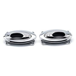 DOOR HANDLES ELLIPTICAL CHROME  OPEN ELLIPSE W/INSERTS CLAYTON - EL-503