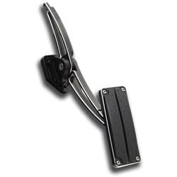 BILLET THROTTLE PEDAL BLACK ANODIZED UNIV FIREWALL MOUNT CLAYTON - TA-206