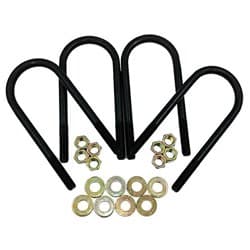 ROUND U-BOLTS, 2.50" x 6" LONG SET OF 4 WITH NUTS & WASHERS CALVERT / UR250X60