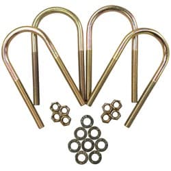 ROUND U-BOLTS, 3.00" x 7" LONG SET OF 4 WITH NUTS & WASHERS CALVERT / UR300X70