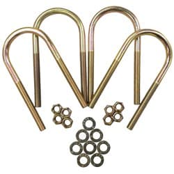 ROUND U-BOLTS, 3.00" x 9" LONG SET OF 4 WITH NUTS & WASHERS CALVERT / UR300X90