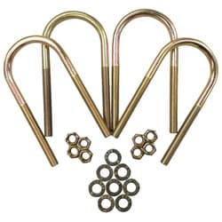 ROUND U-BOLTS, 3.25" x 7" LONG SET OF 4 WITH NUTS & WASHERS CALVERT / UR325X70