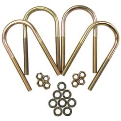 ROUND U-BOLTS, 3.25" x 9" LONG SET OF 4 WITH NUTS & WASHERS CALVERT / UR325X90
