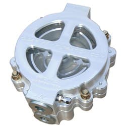 6" DRY SUMP OIL FILTER 115 MIC -16 PORTS CLEAR ANODIZED CLEARVIEW - 101-115