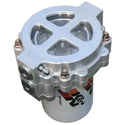 6" SCREW-ON OIL FILTER 115 MIC -12 PORTS CLEAR ANODIZED CLEARVIEW - 125-115