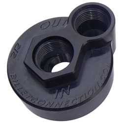 LATE MODEL FORD BLOCK ADAPTER -12 ORB INLET & OUTLET. BLACK CLEARVIEW - 212-B