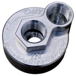 PONTIAC & OLDSMOBILE CLR BLOCK ADAPTER -12 ORB INLET & OUTLET CLEARVIEW - 215