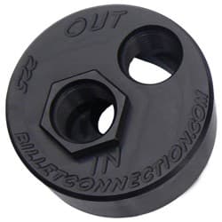 LS LATE OIL FILTER ADAPTER BLACK -10 ORB IN/ OUT 22 x 1.5 CLEARVIEW - 226-B