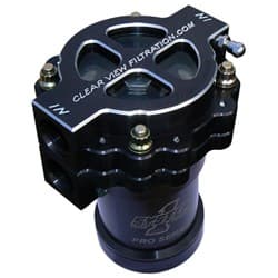 4" SCREW ON OIL FILTER 115 MIC BLACK -12AN. USE WITH SYSTEM 1 CLEARVIEW - 405-115-B