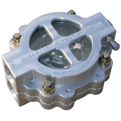 4" HI-FLOW OIL FILTER -12 60 MICRON CLEAR ANODIZED CLEARVIEW -  410-60
