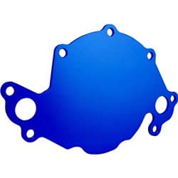 SB FORD 302W 351W BLUE ELECTRIC WATER PUMP BACKING PLATE SBF CVR 65022BL