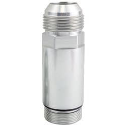 INLET FITTING, LONG, -16AN, CLEAR, 1-1/4"-20 O-RING THREAD CVR - 8016LCL