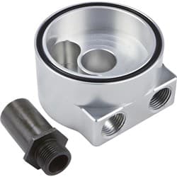 CVR BILLET SANDWICH ADPATOR FORD 1/2" NPT INLET / OUTLET CVR - OCS64