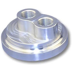 CVR BILLET FILTER MOUNT CHEV 1968+ SBC & BBC 1/2"NPT IN/OUT CVR - OFB67