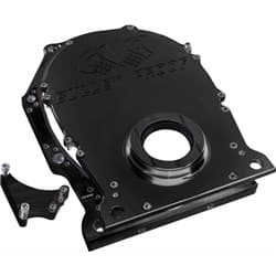 2 PIECE BILLET TIMING COVER CHRYSLER BB / 426 HEMI, BLACK CVR / TC2440BK