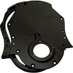CVR BB/C 2 PIECE BILLET TIMING COVER V8 BLACK CVR - TC2454BK