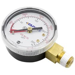 HIGH PRESSURE GAUGE FOR CO2 REGULATOR, 0-3000PSI DEDENBEAR - GHP