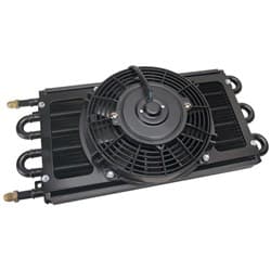 DYNO-COOL TRANS COOLER & FAN 13.625" x 7.625" x 3.75", -6AN DERALE - 12731