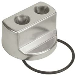 SPIN-ON ADAPTER, 22 X 1.5MM 1/2" NPT PORTS DERALE - 15724