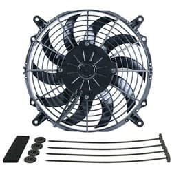 10" HIGH OUTPUT ELECTRIC FAN CURVED BLADE, PULLER, 840 CFM DERALE - 16110