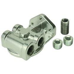 OIL FILTER MOUNT, 13/16-16" 1/2" NPT SINGLE SIDE PORTS DERALE - 25729