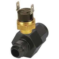 INLINE THERMO FAN SWITCH -6AN 82Â°C ON - 74Â°C OFF, SWIVEL DERALE - 35020