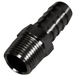 ALUMINIUM ADAPTER FITTING 3/8" NPT TO 1/2" BARB (EACH) DERALE - 98102