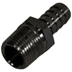 ALUMINIUM ADAPTER FITTING 1/2" NPT TO 1/2" BARB (EACH) DERALE - 98103