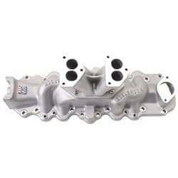 SLINGSHOT FLATHEAD MANIFOLD 1938-48 FORD DUAL 3-BOLT CARBS EDELBROCK - 1103