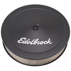 AIR CLEANER,14 X 3 5-1/8 NECK  WITH LOGO BLACK EDELBROCK - 1223