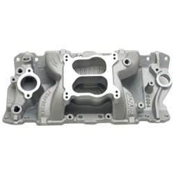SB CHEV PERFORMER AIR GAP MANIFOLD 1987-1995 CAST HEADS EDELBROCK - 2604