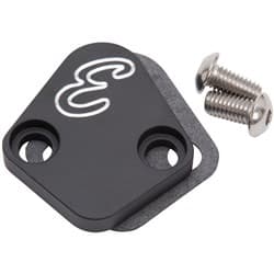 FUEL PUMP BLOCK OFF PLATE, BBC BLACK ANODIZED WITH "E" LOGO EDELBROCK - 4021