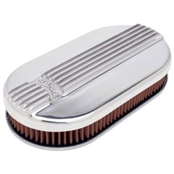 CLASSIC SERIES AIR CLEANER SMA LL OVAL POLISHED SGL 4BBL EDELBROCK - 4115