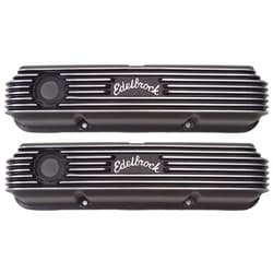 CLASSIC SERIES VALVE COVERS FE  FORD BLACK W/FILLER HOLE EDELBROCK - 41623