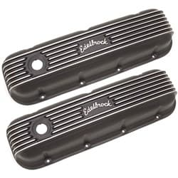CLASSIC SERIES VALVE COVERS BBC CHEV BLACK W/FILLER HOLE EDELBROCK - 41853