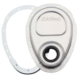 SB CHEV 2 PIECE TIMING COVER STAMPED ALUMINIUM EDELBROCK - 4242