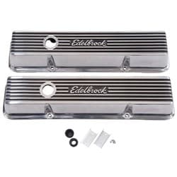 ELITE 2 SERIES VALVE COVERS SBC CHEV, TALL WITH LOGO EDELBROCK - 4263