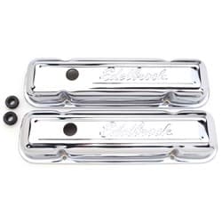 SIGNATURE SERIES VALVE COVERS PONTIAC V8, CHROME EDELBROCK - 4456