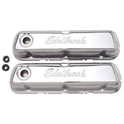 SIGNATURE SERIES VALVE COVERS SBF TALL, CHROME EDELBROCK - 4460