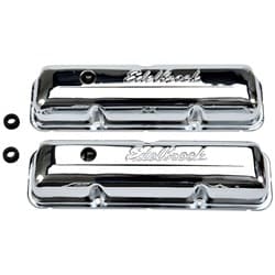 SIGNATURE SERIES VALVE COVERS FORD FE 390-428, CHROME EDELBROCK - 4462
