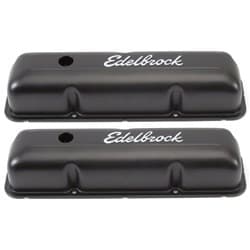 VALVE COVER FE FORD 332 - 428 SIGNATURE SERIES BLACK POWDER EDELBROCK - 4623