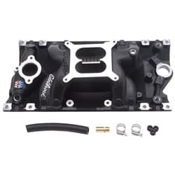 RPM AIRGAP MANIFOLD SBC VORTEC BLACK COATED CHEVROLET INTAKE EDELBROCK - 75163