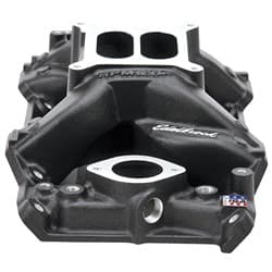 RPM AIR GAP MANIFOLD 340 360 CHRYSLER BLACK INTAKE 318 EDELBROCK - 75763