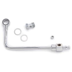 CHROME STEEL FUEL LINE 3/8" BARB NO FUEL FILTER,EPS CARB EDELBROCK - 8126
