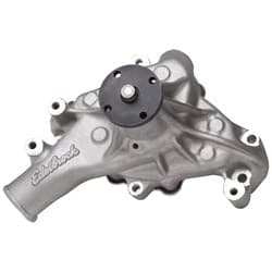 SB CHEV LONG SATIN ALLOY WATER PUMP HI PERF SBC EDELBROCK - 8811