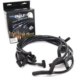 LEAD SET 10.5 BBC OVER COVERS HEI 90 DIST/145 PLUG -BLACK- EAGLE / ELE105853BK