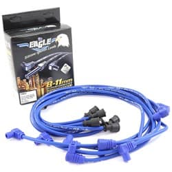 BBC STD DIST 9MM LEAD SET UNDER EXHAUST MANIFOLD 180Â° DIST - 90Â° PLUG - BLUE